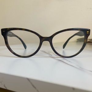 Like New Prada Tortoise Shell “Havana” Cat-Eye Eyeglasses - VPR 01U